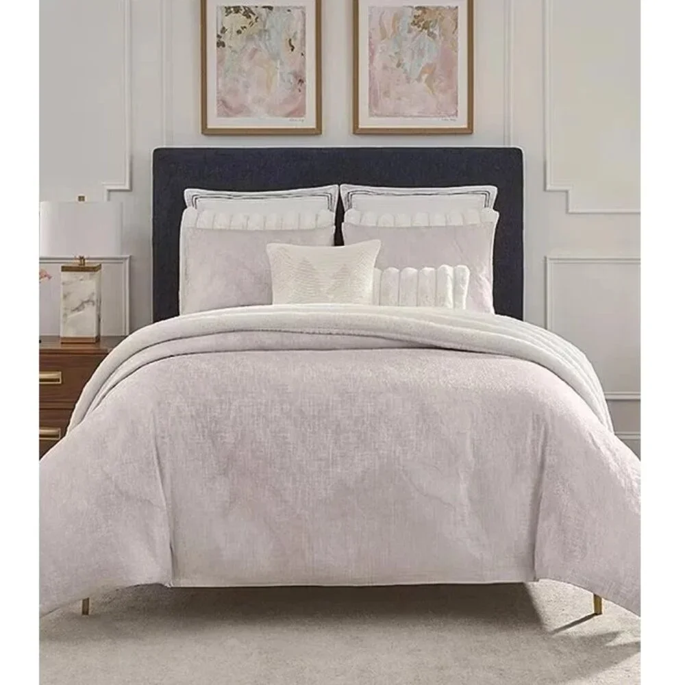 NEW Luxury Hotel Windsor Duvet Mini Set Full/Queen Multicolor Metallic Polyester